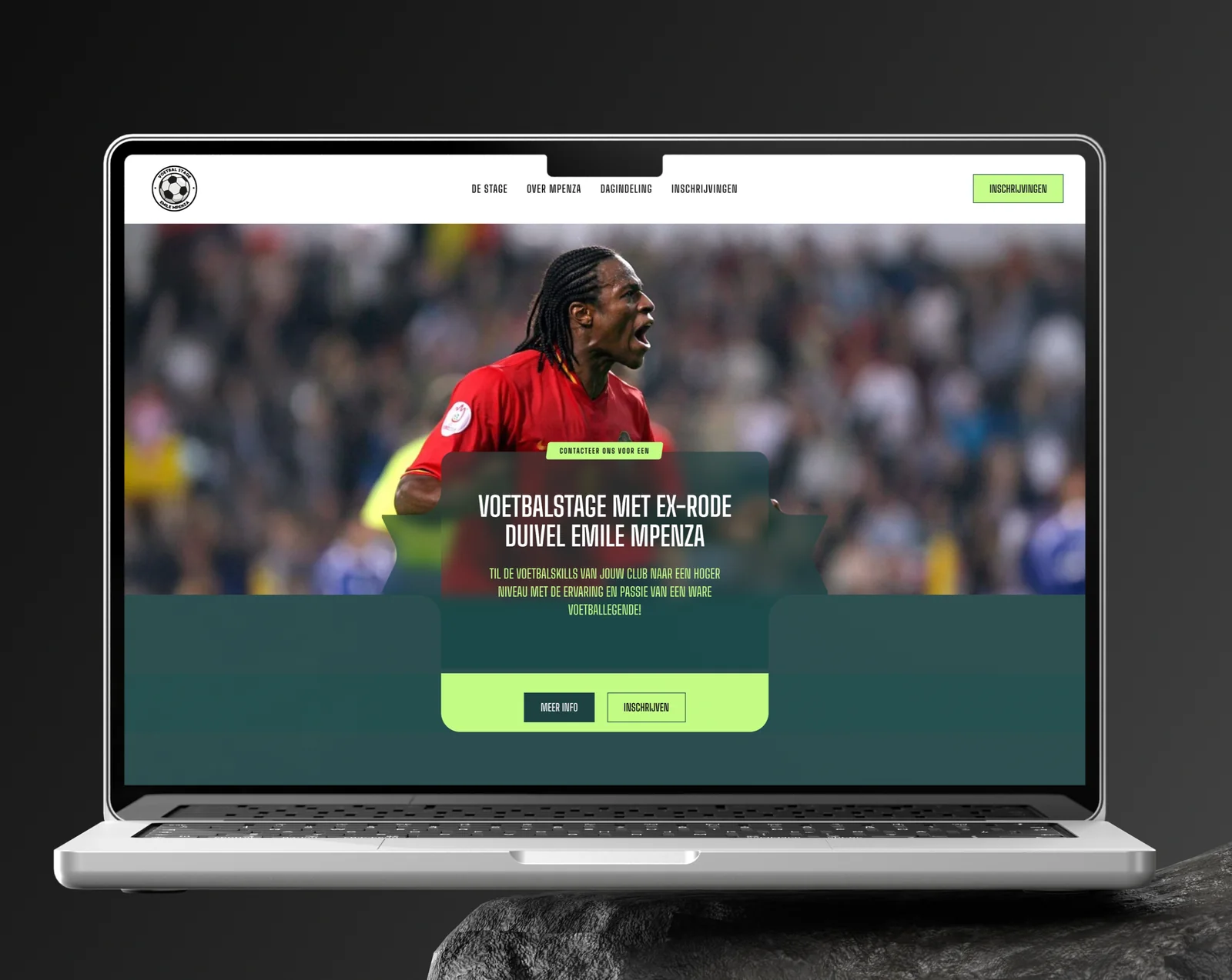 Voetbalstage Mpenza website