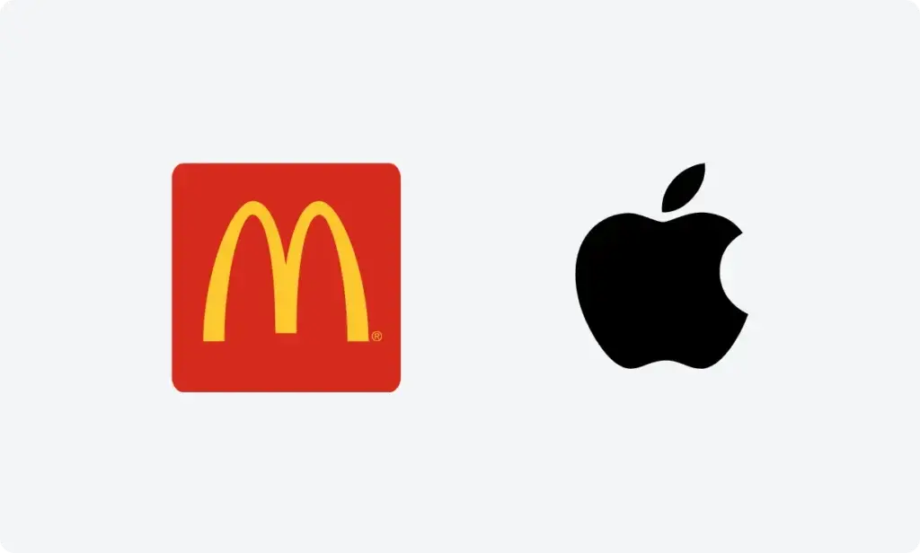 logo's mc donalds and apple